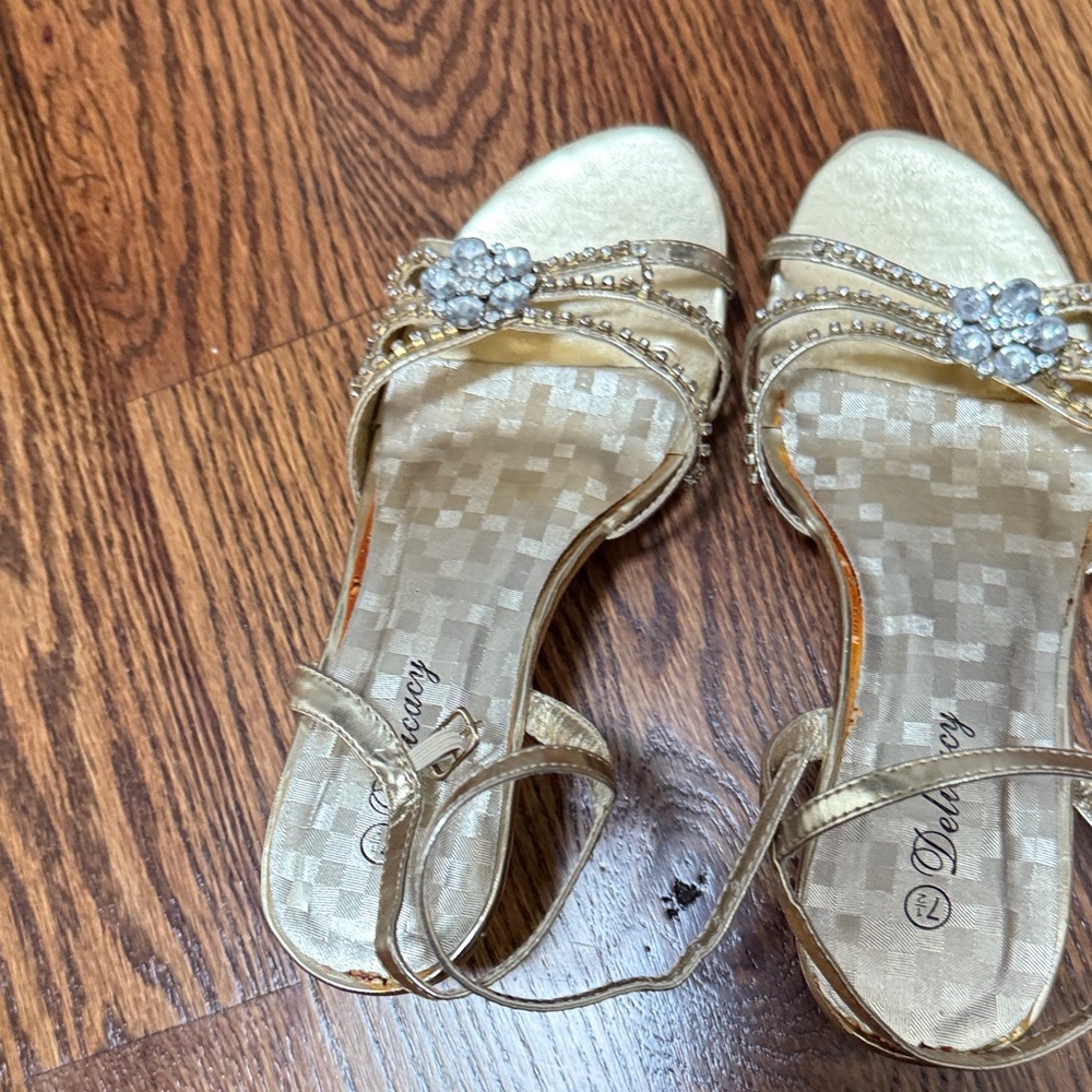 Delicacy Gold Embellished Sandals